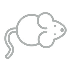Mouse Vector Line Grey Icon Design