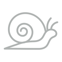 Snail Vector Line Grey Icon Design