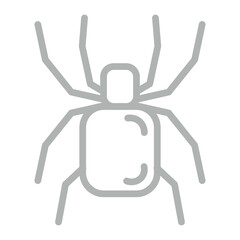 Tarantula Vector Line Grey Icon Design