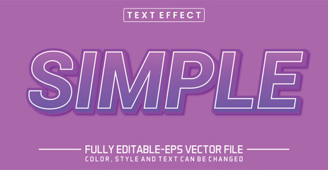 Simple purple font Text effect editable