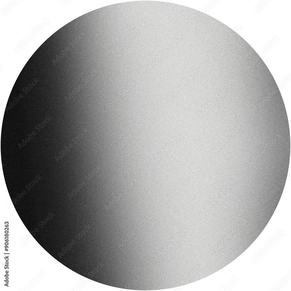 Poster circular gradient with a grainy texture, transitioning from dark to light on a transparent backgroun