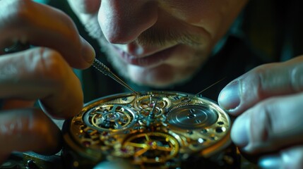 Person working on watch