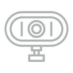 Web Cam Vector Line Grey Icon Design