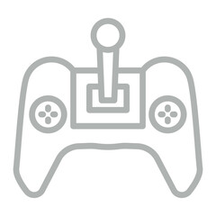 Controller Vector Line Grey Icon Design