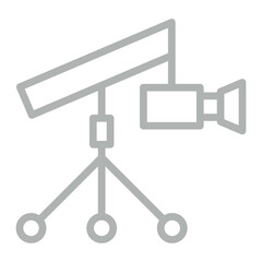 Camera Crane Vector Line Grey Icon Design