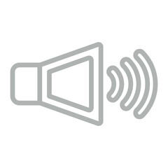 Speaker Vector Line Grey Icon Design