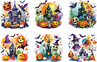 Naklejka premium Halloween Vactor Design