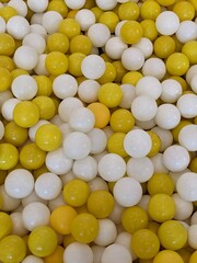 close up of yellow and white stones