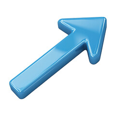 3D Blue Download Arrow On Transparent Png Background For Download Buttons . Generative ai