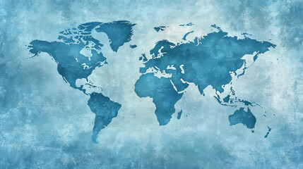 A map of the world in light blue