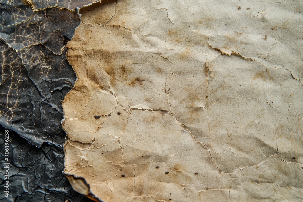 Poster vintage paper texture with burned edges for craft or design projects generative ai