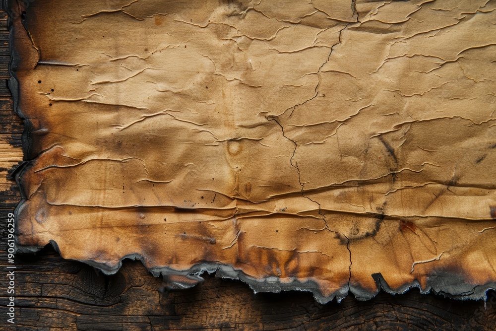 Poster Vintage Paper Texture with Burned Edges for Craft or Design Projects Generative AI