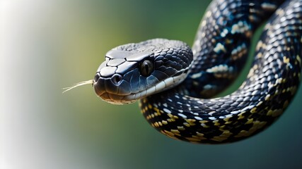 Fototapeta premium close up of a snake on a branch