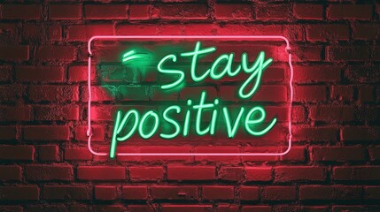 Fototapeta premium Green Neon Sign with 