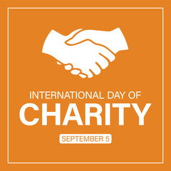 International day of charity. 5th September. Vector design or artwork.