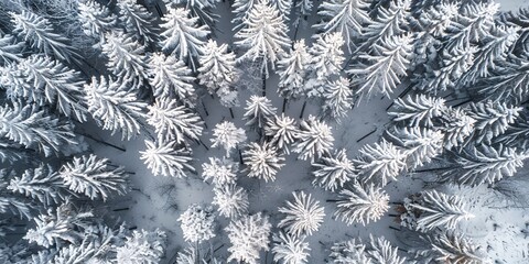 A wintry pine forest.