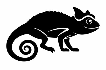 
Chameleon silhouette, Chameleon Vector art, Chameleon Clipart black Silhouette

