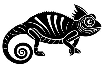 
Chameleon silhouette, Chameleon Vector art, Chameleon Clipart black Silhouette

