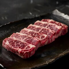 Exploring the Impact of Wagyu Beef's Unique Fat Content on Its Exceptional Flavor Profile in a Bright, Culinary Showcase