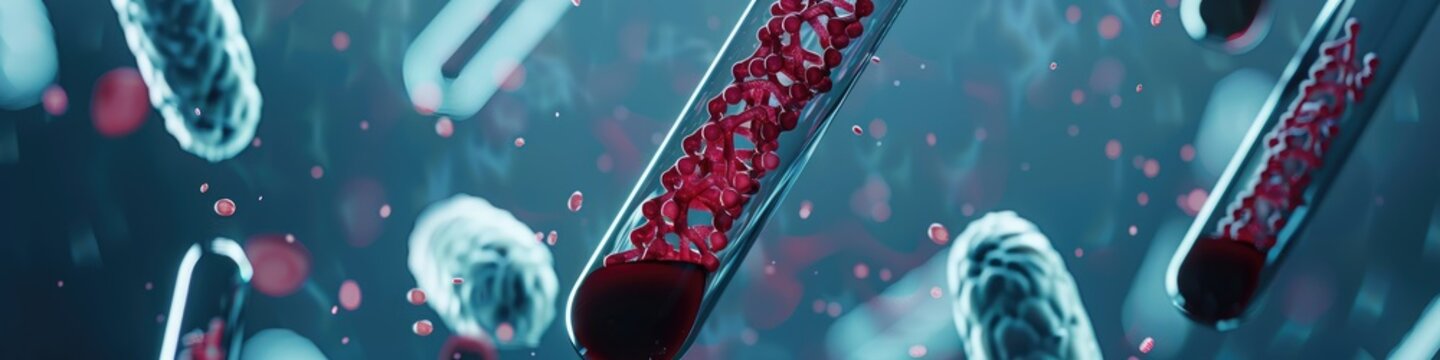 Bartonella DNA Testing Tube with Blood Sample in Infectious Disease Laboratory