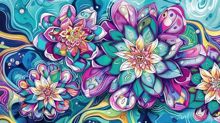 Adult coloring book with aquatic themed mandalas for relaxation and peaceful brain experience