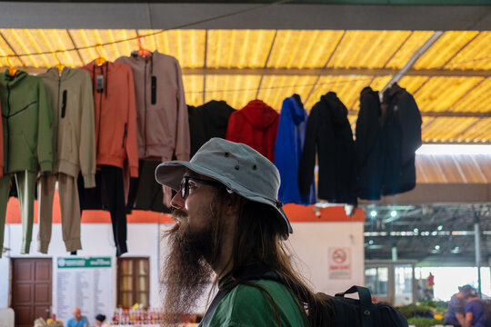 Tourist walking on a Local Market 
