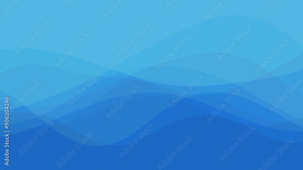 Poster abstract blue waves background with flowing and undulating motion, featuring turquoise liquid textur
