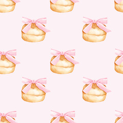 Coquette scone seamless pattern