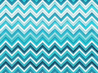 Vibrant cyan blue and white abstract chevron pattern featuring geometric shapes in a modern and minimalist design, perfect for backgrounds and textures.