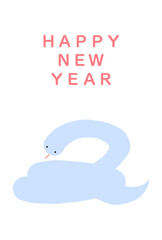 巳年　年賀はがき　テンプレート