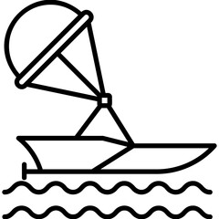 Water Parasailing Icon