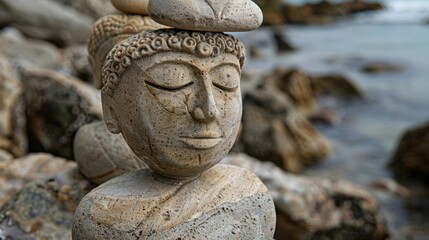 Fototapeta premium Mindfulness: The art of staying present and aware of your current thoughts and feelings without judgment. It aids in reducing stress and better managing your emotions. 