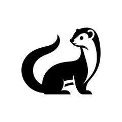 Weasel silhouette vector illustration