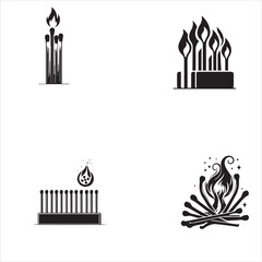 silhouette of clean vector Matcheson isolated on white background

