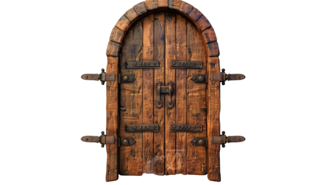 Beautiful fantsy door isolated on transparent background.png