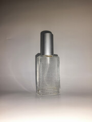 Perfume bottle with light emitting creates a dark and light combination that adds to the luxury of the product