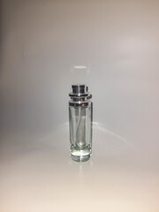 Perfume bottle with light emitting creates a dark and light combination that adds to the luxury of the product