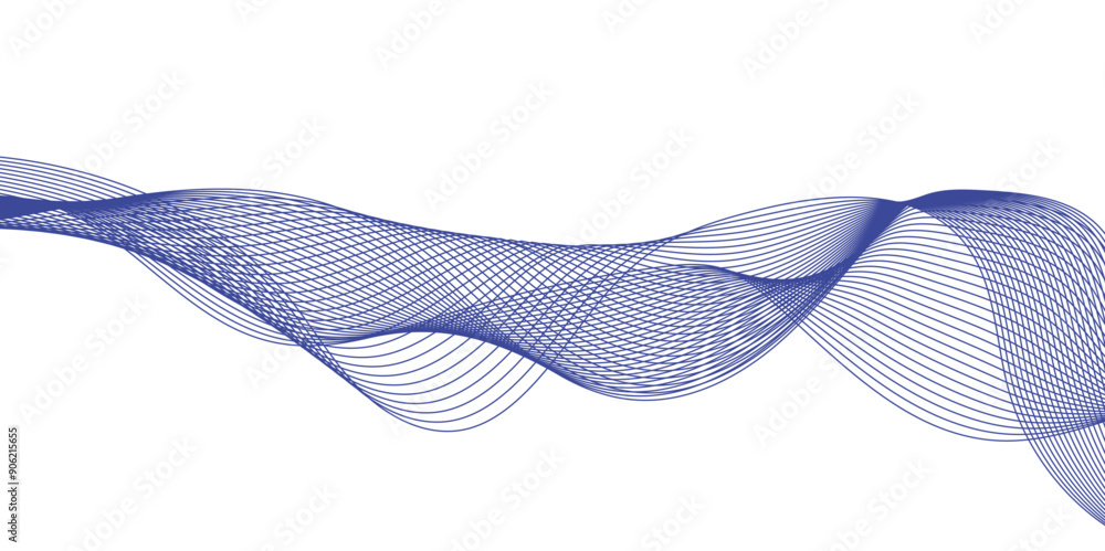Poster abstract vector colorful wave line flowing isolated on white background. colorful wave lines on whit