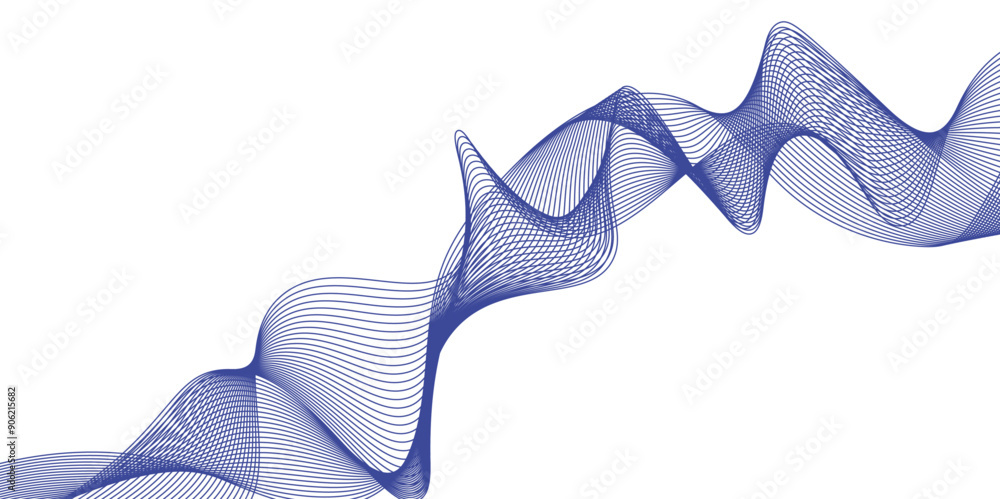 Poster abstract vector colorful wave line flowing isolated on white background. colorful wave lines on whit