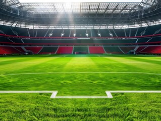 Fototapeta premium football stadium grass
