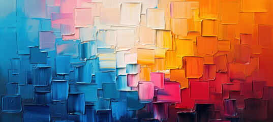 Colorful Abstract Oil Painting