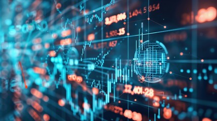 Double Exposure Stock Exchange and Cryptocurrency Double exposure of traditional stock exchange graphs and fluctuating cryptocurrency charts, highlighting the contrast between the two markets.