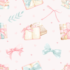 coquette book,seamless pattern