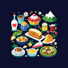 Creative Collection of various Fast Food Design