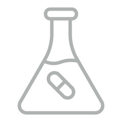 Chemical Vector Line Grey Icon Design