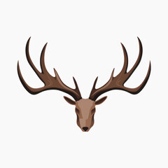 Naklejka premium Minimalist deer antlers illustration