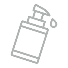 Lotion Vector Line Grey Icon Design