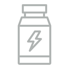 Supplement Vector Line Grey Icon Design