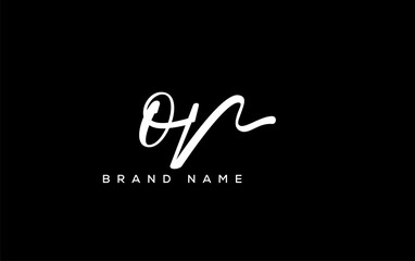 OR letter beauty handwriting vector logo.
