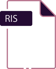 RIS File format minimal icon outline